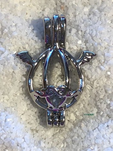 Silver plated pearl cage - plated,